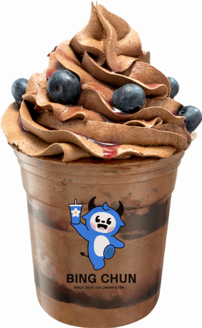 Blueberry Chocolate Sundae
